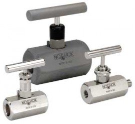 NOSHOK 404-FFC Needle Valve, Hard Seat 1/2&quot; NPT, Female-Female, Steel-