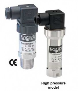 NOSHOK 615-5000-1-1-2-8 Pressure Transducer, 0  to 5000 psig, 4 to 20 mA Output, 1/4&quot; NPT Male, Hirschmann-