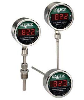 NOSHOK 822-1-0--58/392-120-2 822 Series Digital Temperature Indicator with bottom connection, -58 to 392&amp;deg;F, 12&amp;quot;-