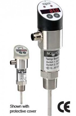NOSHOK 850-1-2-50/400-2-025-6 Temperature Switch, 2 NO/NC Switches, 1/4" NPT, 2.5 Stem, 6 mm Diameter-