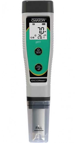 OAKTON WD-35634-05 EcoTestr pH1 Waterproof Pocket Tester, 0 to 14 pH-