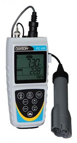 OAKTON PC 450 pH/Conductivity Meter and Probe with Calibration-