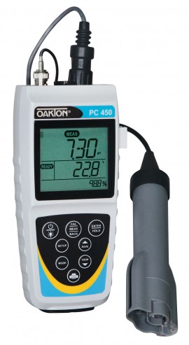 OAKTON PC 450 WD-35630-10 pH/ORP/EC Meter with Combo Probe-