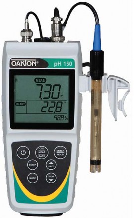 OAKTON WD-35614-33 Waterproof pH 150 Meter with Probe,-