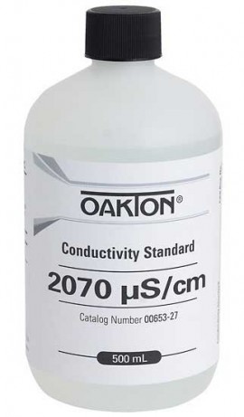 OAKTON WD-00653-27 Conductivity/TDS Calibration Solution, 2,070 &amp;mu;S-