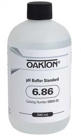OAKTON WD-00654-03 6.86 pH Buffer Solution, 500 mL-