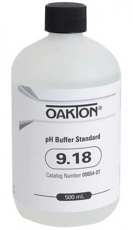 OAKTON WD-00654-07 9.18 pH Buffer Solution, 500 mL-