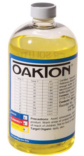 OAKTON WD-05942-49 High Accuracy Buffer Solution, 7.000pH, 500ML-
