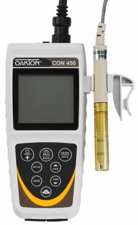 OAKTON WD-35608-34 Waterproof CON 450 Meter with Probe,-