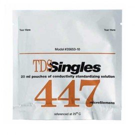 OAKTON WD-35653-10 Conductivity/TDS Calibration Pouches, 447 &amp;mu;S, 20-Pack-