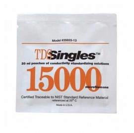 OAKTON WD-35653-13 Conductivity/TDS Calibration Pouches, 15,000 &amp;mu;S, 20-Pack-