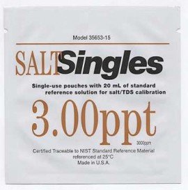 OAKTON WD-35653-15 Conductivity/TDS Calibration Pouches, 5,650 &amp;mu;S, 20-Pack-