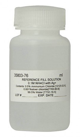 OAKTON WD-35803-76 NH&lt;sub&gt;4&lt;/sub&gt;C&lt;sub&gt;1&lt;/sub&gt; Electrode Reference Fill Solution, 0.1m AgC&lt;sub&gt;1&lt;/sub&gt; Saturation, 125ml-