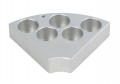 Ohaus 30500575 Sectional Block for hot plate stirrers, 0.83&quot; vial size, holds 5 vials-