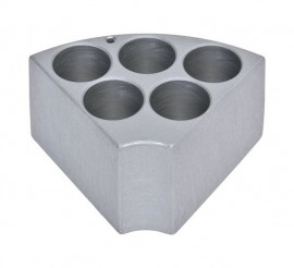 Ohaus 30500580 Sectional Block for hot plate stirrers, 0.98" tube size, holds 5 tubes-