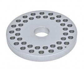 Ohaus 30500581 Uni Block Sample Holder, 0.47" vials, 40 holes-