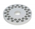 Ohaus 30500583 Uni Block Sample Holder, 0.669&quot; vials, 32 holes-