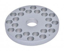 Ohaus 30500584 Uni Block Sample Holder, 0.826&quot; vials, 24 holes-