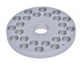 Ohaus 30500584 Uni Block Sample Holder, 0.826" vials, 24 holes-