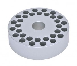 Ohaus 30500587 Uni Block Sample Holder, 0.629" test tubes, 32 holes-