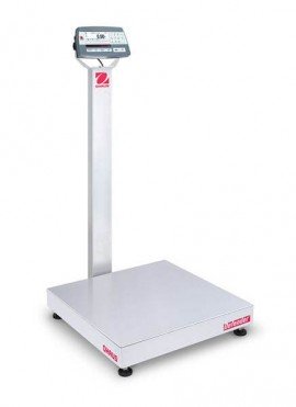 Ohaus D52P500RQV3 Defender 5000 Column-Mount Standard Bench Scale, 1000 lbs, 24 x 24&amp;quot; platform-