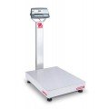Ohaus D52P50RTX2 Defender 5000 Column-Mount Standard Bench Scale, 100 lbs, 24 x 18&amp;quot; platform-