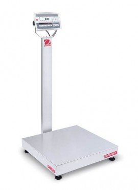 Ohaus D52XW125RQV3 Defender 5000 Column-Mount Standard Bench Scale, 250 lbs, 24 x 24&amp;quot; platform-