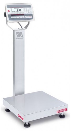OHAUS D52XW125WQL7 Multifunctional Standard Washdown Bench Scale with stainless steel indicator, 250 lbs. capacity-