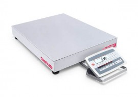 Ohaus D52XW125WTX5 Defender 5000 Washdown Low Profile Bench Scale, 250 lbs, 24 x 18&amp;quot; platform-