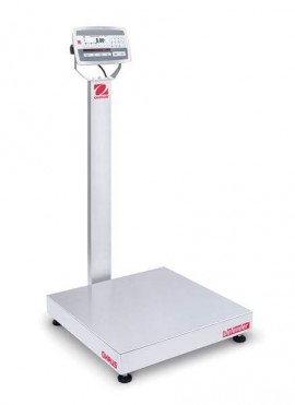 Ohaus D52XW500RQV3 Defender 5000 Column-Mount Standard Bench Scale, 1000 lbs, 24 x 24&amp;quot; platform-