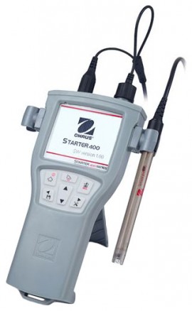 Ohaus ST400-G Starter Waterproof Portable pH Water Analysis Meter, -2 to 16 pH, -5 to 110&amp;deg;C-