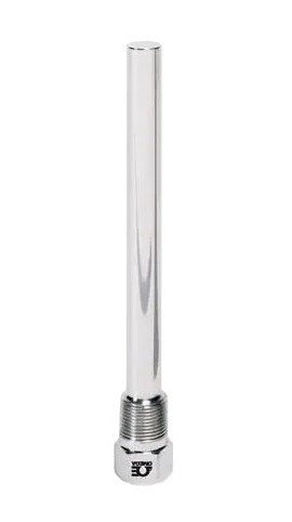 Omega 385S Series Standard Threaded Thermowell for 3/8" elements, brass, 3/4" NPT, 4-1/2" insert, straight-