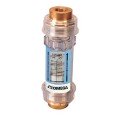 Omega FLC Series In-Line Flow Meter, water, 0.5 to 5 GPM, 1/2" NPT female, clear-