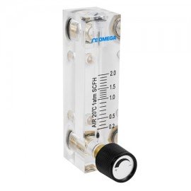 Omega FLK-2214 Direct-Read Variable Area Flow Meter, 1 to 12 LPM Air, 1/8" NPT-