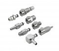 Omega FT-MC Series Quick Coupling Insert, chrome-plated brass, plug barbed 1/4" ID-