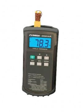 Omega HH501AJK Handheld Thermocouple Thermometer, 1-channel, Type K and J, -50 to 1370°C-