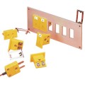 Omega MPJ-KI-F Miniature Thermocouple Panel Jack, type K female, IEC color code-