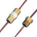 Omega PFT2NPT-4CU Vacuum/Pressure Feedthrough for sealing wire and cable, 1/2" NPT, NPT plug, copper, 4 pair-