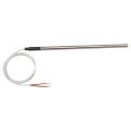 Omega PRCU Series Fast Response RTD Probe, Pt100, class A, 0.187 x 6" probe, 3-wire, 40" cable, stripped leads-