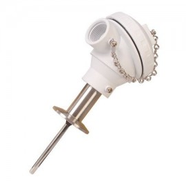 Omega PRS-S-NB9W Series Sanitary RTD Sensor, Pt100, class A, 1.5" Tri-Clamp, white polypropylene head-