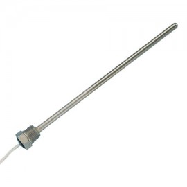 Omega RTD-810 Series Industrial RTD Sensor, Pt100, class A, 0.125 x 4.5" probe, 3-wire, 1/8" NPT, 40" cable, 3-prong connector, 3-pack-