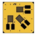 Omega SGD Series Precision Strain Gauge, corner rosette, 350 Ω, 0.118 x 0.067" grid, ribbon leads, 5-pack-