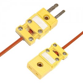 Omega SMPW-CC-E-F Miniature Thermocouple Connector with integral cable clamp, type E female-