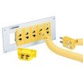 Omega SPJ-TI-F Universal Snap-In Thermocouple Panel Jack, type T female, IEC color code-
