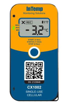 Onset InTemp CX1002 Single-Use Cellular Temperature Data Logger, -68 to 140&amp;deg;F-