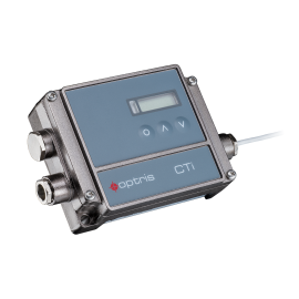 Optris CTi 3M Series IR Pyrometer with standard focus lens, 0 to 2.3 &amp;mu;m, 392 to 2732&amp;deg;F, 75:1, 9.8' cable-