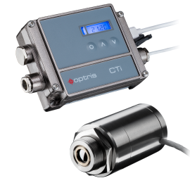 Optris CTi LThot Series High Operating IR Pyrometer with standard focus lens, 8 to 14 &amp;mu;m, -58 to 1922&amp;deg;F, 10:1, 9.8' cable-
