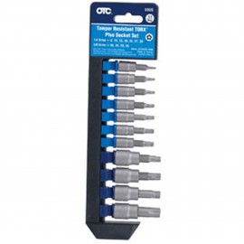 OTC 5905 Tamper-Resistant Torx Plus Socket Set, 11-pack, 1/4" and 3/8" drive-
