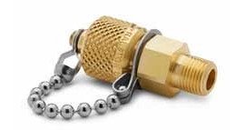 PIECAL 020-0235 Quick Test Fitting with cap, &amp;frac14;&amp;quot; male NPT-