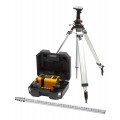 PLS H2 KIT Horizontal Red Rotary Level Laser Kit with Tripod &amp; Grade Rod-
